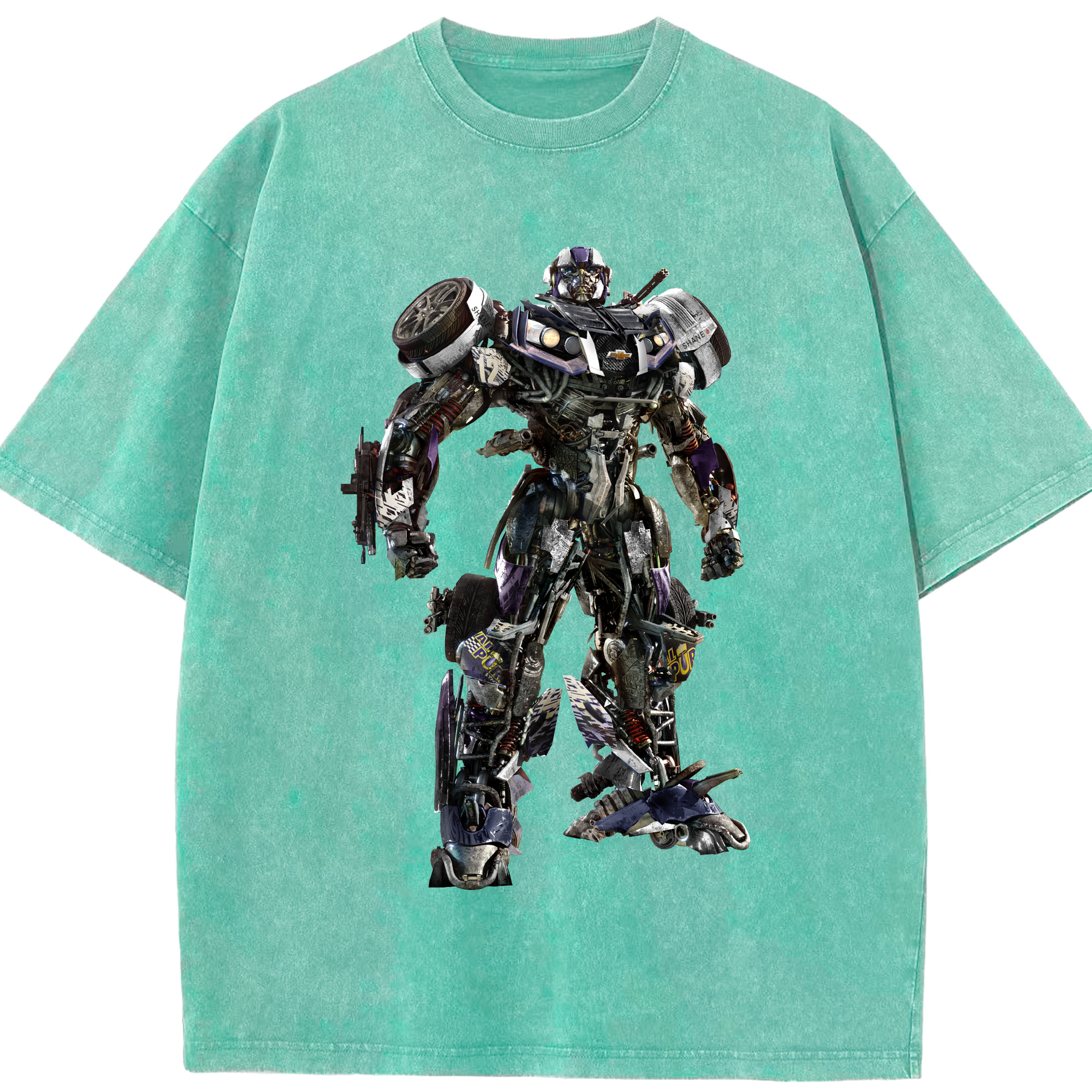 （画像用）  綿100% ヴィンテージ風 半袖Tシャツ（フロントプリント）